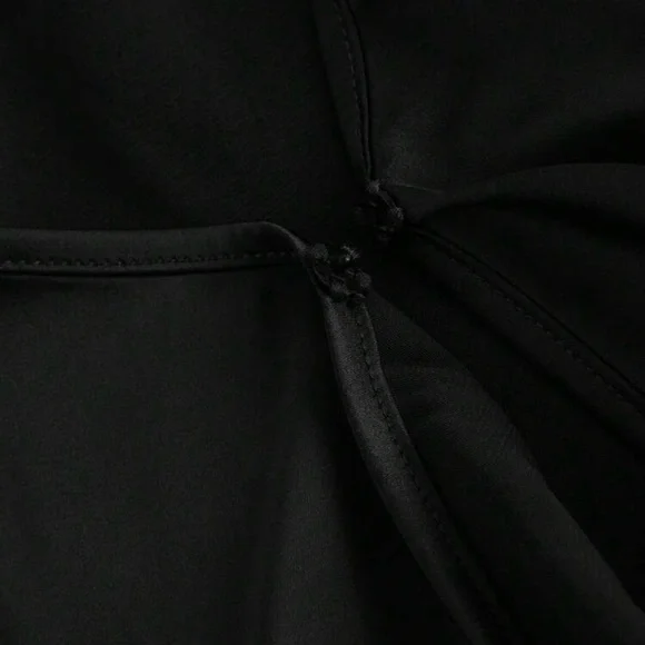 SHEIN Black Peplum Ruched Wrap Dress - Picture 3 of 4